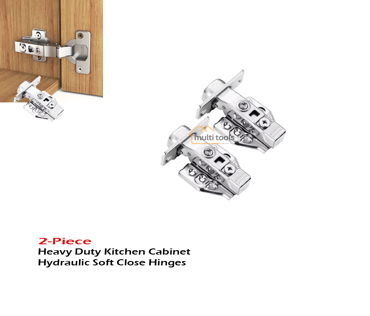 2Pec Heavy Duty Kitchen Cabinet Hydraulic Soft Close Hinges
